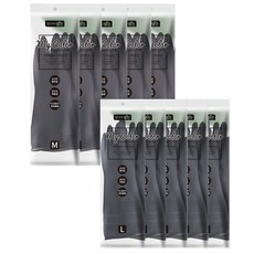 Home Edition MJ My Color橡膠手套 M 5入+L 5入組, 灰色的, 1套