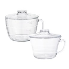 Glasslock 強化玻璃可微波泡麵碗2件組 900m l+ 1.1L, 透明色, 1組
