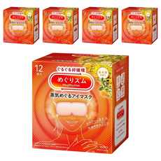 Kao 花王 MegRhythm 美舒律 蒸氣眼罩 金木犀花香, 12片, 5盒