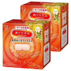 Kao 花王 MegRhythm 美舒律 蒸氣眼罩 金木犀花香, 12片, 2盒
