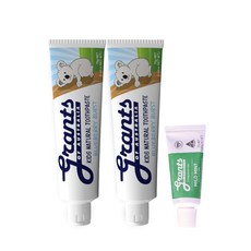 grants 溫和孩童牙膏 藍莓味75g 2入+薄荷味25g, 1組