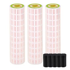 Skytrip 價格標籤貼紙補充紙常規 3 卷 + 墨水 5p 套組, 1套, 1格