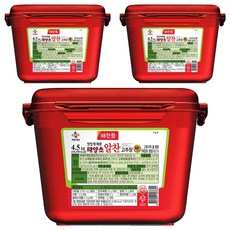 해찬들 태양초 알찬 고추장, 4.5kg, 3개