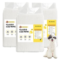 미스터추추 논슬립 강아지 배변패드 레몬향, 50개입, 3개