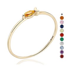 Lloyd 女性幸運主題魚誕生石14K戒指 LRS24065G 11月 + 購物袋