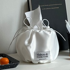 메종드룸룸 링링 두루마리 휴지 케이스, 화이트