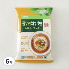 풀무원 지구식단 식물성 두유면 잔치국수, 374.4g, 6개