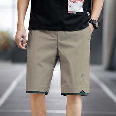 Starbean 男士字母刺繡運動短褲