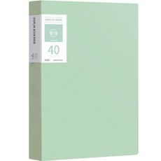 서류정리 A4 클리어파일 40p, 그린, 1개