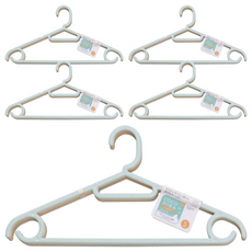 KOKUBO 小久保 多用途智慧衣架5件組 日本製 39.5 x 19.5cm, 5組, 紫色 + 橘色 + 白色 + 藍色