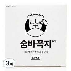 숨바꼭지 남성용 니플밴드 투명색 52매, 3개