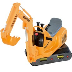 韓國 B&C 電動騎乘挖土機玩具, 混合顏色, 1個