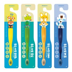 Pororo Toy 嬰兒牙刷套裝 4 件, Pororo+Crong+Eddie+Poby, 1個裝, 1組