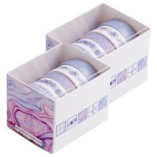 Beneble 手帳裝飾紙膠帶 5款套組, 2套, 紫色世界