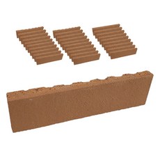 WITH積木 黃土仿古磚 黏貼式裝潢磚, 赤黃土, 30個