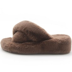 쥬시포올 여성용 겨울 통굽 털슬리퍼 5cm RS-9823S