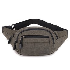 Youngbayoung 日常多功能男女通用腰包, 卡其灰色, 1個