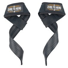 제로투히어로 논슬립 헬스 스트랩 손목보호대 양쪽 세트, Type2Black, 1세트