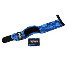 零到英雄健康迷彩腕托簽名藍色迷彩兩件套, 1組, Blue Camo