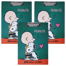 韓國 hM PLUS 史努比文件夾板 A4, 隨機出貨, 3個