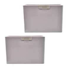 懶角落 櫥櫃收納筐淺櫃, 白色, 2個