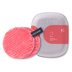 croon 天使粉撲雙倍款洗臉用 2入, 櫻桃, 1個