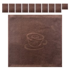 Cafe Haengju 純棉多用途抹布 咖啡棕, 20個