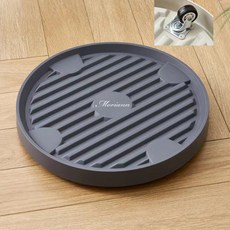 MORIANN 隱藏式滾輪防過濕移動式花盆底盤 8號, 灰色