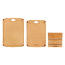 GOLD LIFE 酷澎獨家款 高密度不吸水木纖維砧板, 原木色, 3個