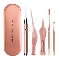 VERAS LED掏耳用具 VE-R5 玫瑰粉色 5件組, 1組