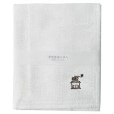 HARADA ORIMONO 原田織物 KAYA 純白刺繡蚊帳布廚房擦拭巾 天然纖維 日本產, 30 x 30cm, 1條