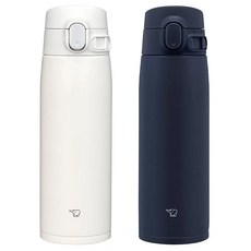 ZOJIRUSHI 象印 ONE TOUCH 不鏽鋼真空保溫杯 SM-VA60, 白色 + 藍色, 600ml, 1盒