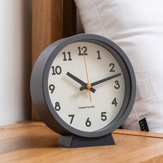 韓國 OWC 壁掛桌上兩用 靜音桌鐘 OT1616G, 灰色