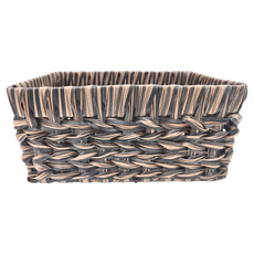 米禾 仿蒲草收納籃 34cmL x 23cmW x 16cmH, 可可色, 1個