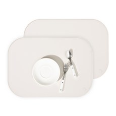 Haru Gonggan 圓形矽膠餐桌墊, 象牙白, 2個