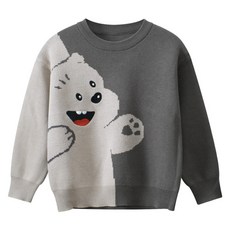 Uvely 男童 Nobo 角色雙色針織毛衣