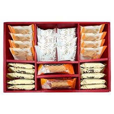 新竹福源 花生醬綜合餅乾禮盒 372g, 花生醬夾心酥 (8片) + 水滴蛋捲 (8片) + 花生醬有餡蛋捲 (4片) + 花生醬米棒 (10片), 1盒