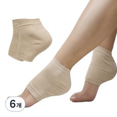 이지레그 뒷꿈치 촉촉 케어 실리콘 풋패드 베이지, 2개입, 6개