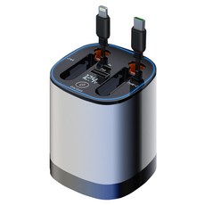 The Zone 4合1超高速捲線式車用點菸器轉接器, PT-17, 灰色 + 黑色