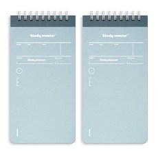뮤니드 잇 스프링 만년 상철 100일 스터디 플래너 노트, 그레이블루, 2개