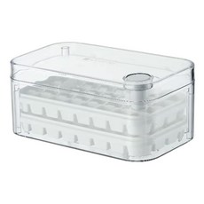 秒脫冰按壓雙層製冰盒, 象牙白, 1個