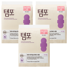 韓國 Tempo 棉柔蝶翼衛生棉, 大型(28cm), 14片, 3包