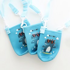 Deokjubang 背帶水瓶袋, 天藍色, 3個