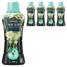 다우니 퍼퓸 쥬얼 에메랄드 브리즈 향기부스터, 480g, 5개