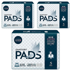 MAMMY VILLAGE 六甲村 產褥看護墊 高吸力, 90*60cm, 5枚, 3包