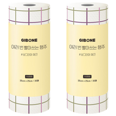 GIBONE 可重複水洗抹布 桑格利亞格紋, 35枚入, 2個