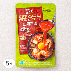 풀무원 짬뽕순두부 찌개양념, 140g, 5개