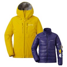 mont-bell 女款 3 IN 1 Fall Line 派克大衣 JBWIWWIJ04 + 內層羽絨 + 收納袋套組