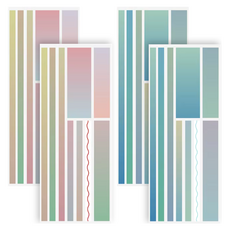 Unibi 索引標籤螢光筆長短貼紙 2款 x 360張組合, 1套