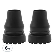 Dr.菲利斯J 拐杖橡膠頭替換件 20mm, 黑色, 6個